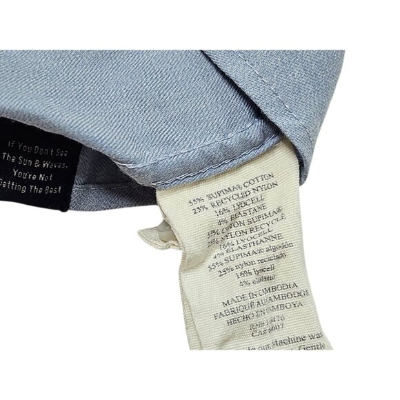 Faherty Reserve The Movement Shirt Short Sleeve Button Up Men's Large Light Blue - Picture 7 of 9